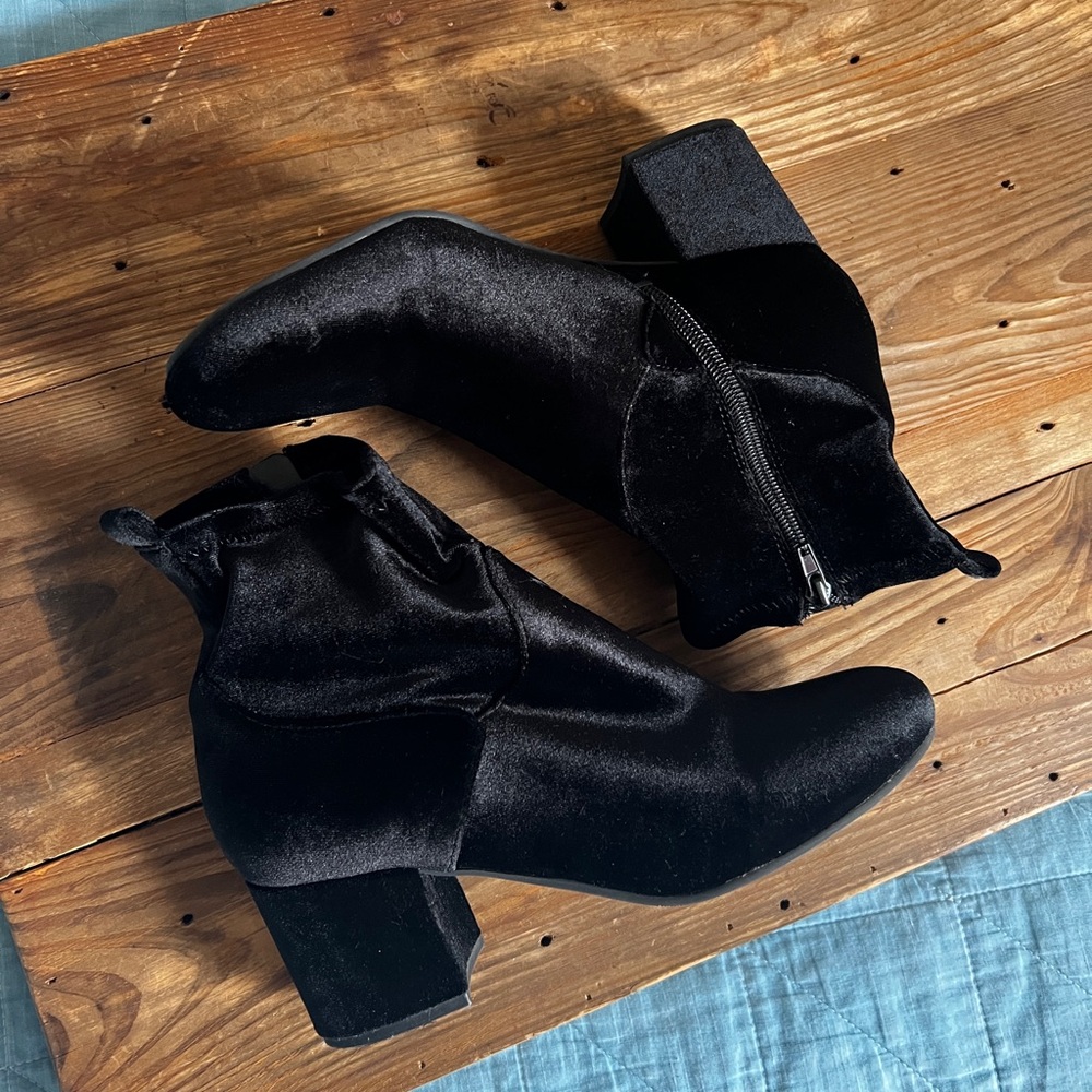 Nine West Velvet Ankle Boots